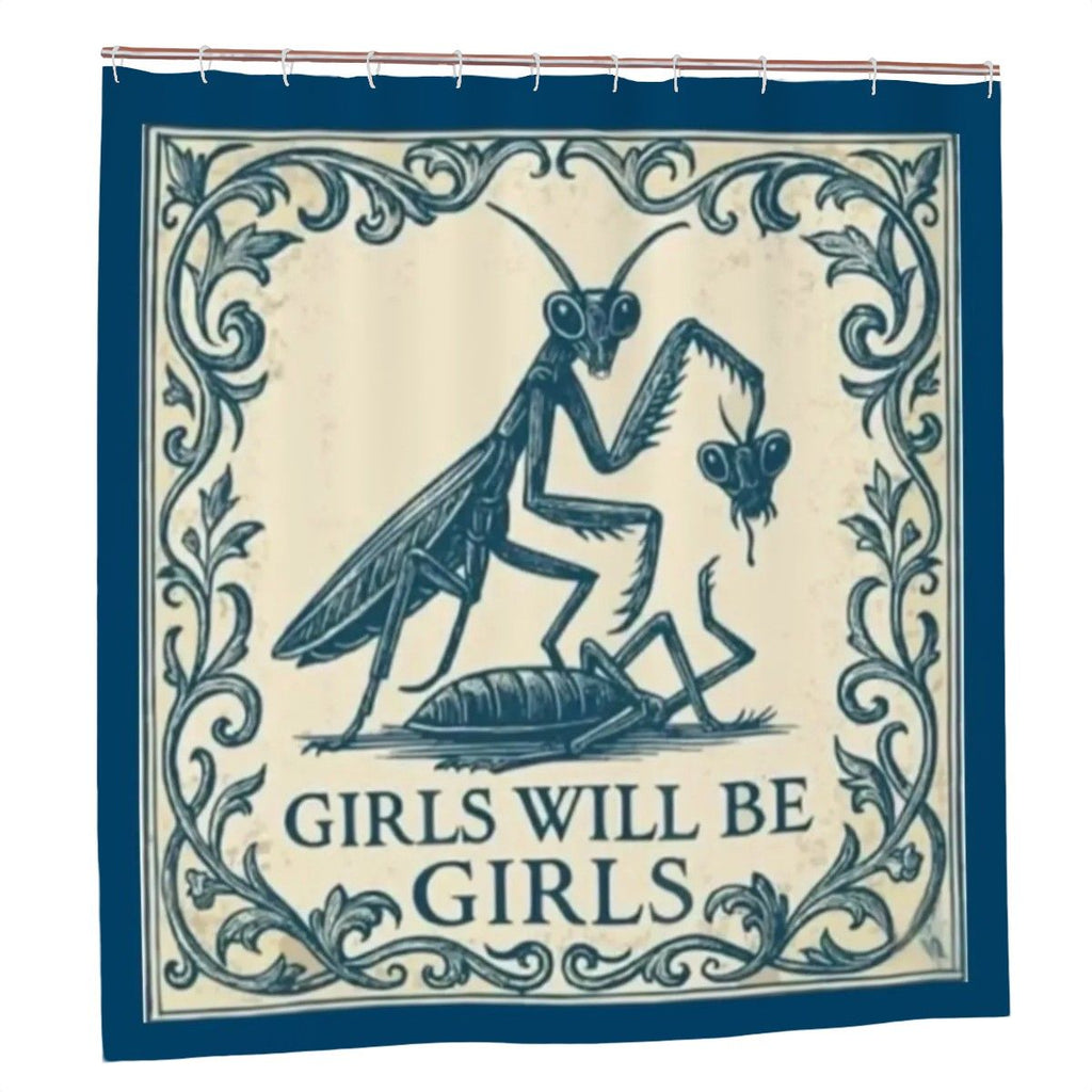Praying Mantis shower curtain