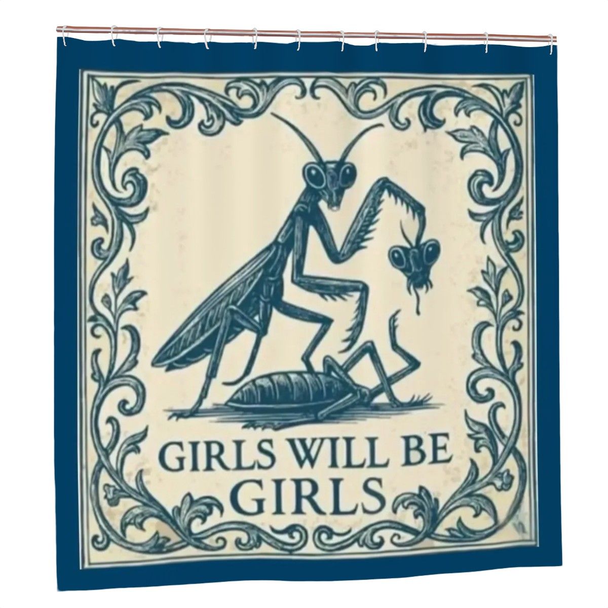 Praying Mantis shower curtain