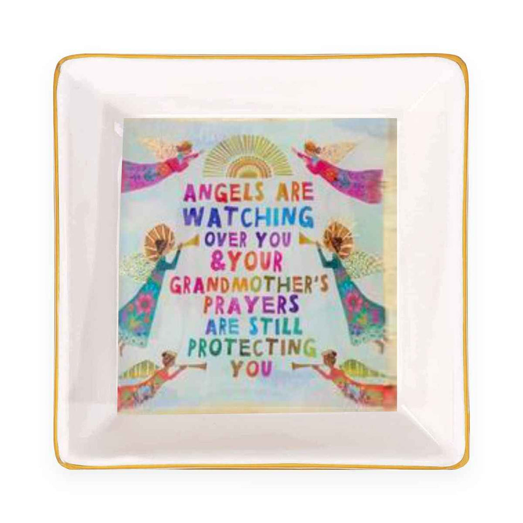 Gold Trim Jewelry Dish grandmas prayers