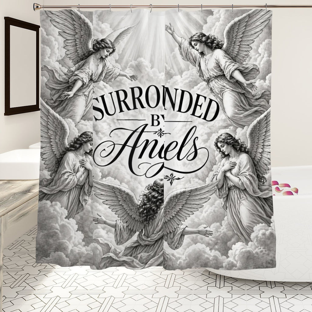Sandy Beach bathroom decor shower curtain with tropical beach scene, waterproof fabric, and vibrant colors for a stylish bathroom upgrade.