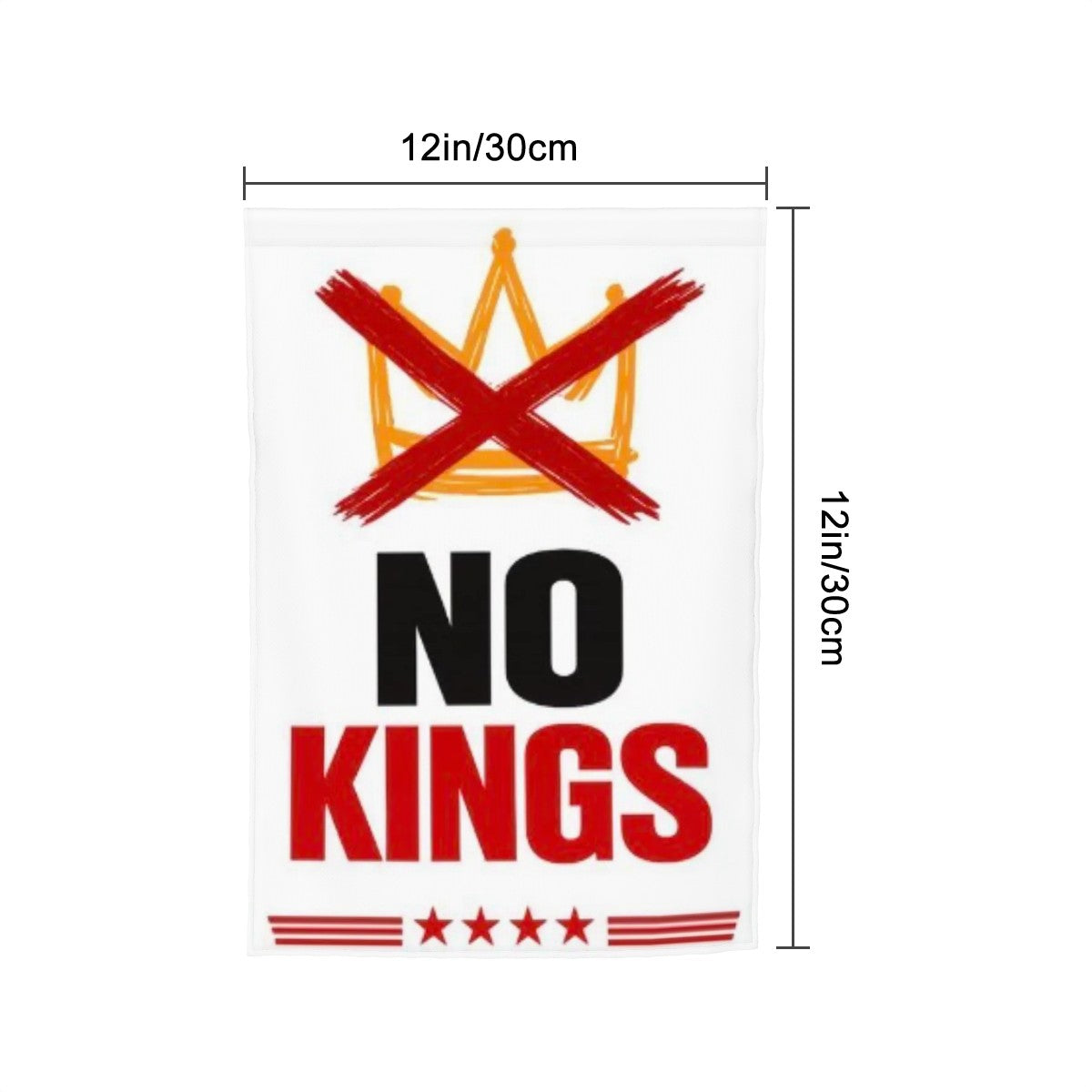 No Kings crown graphic Garden Flag
