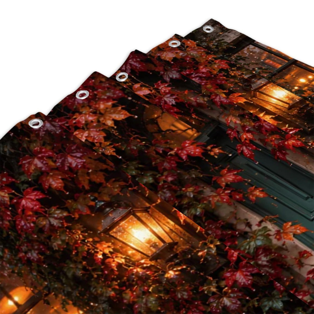 Autumn Doorway Shower Curtain - 72" x 72" Fall Foliage Archway Print