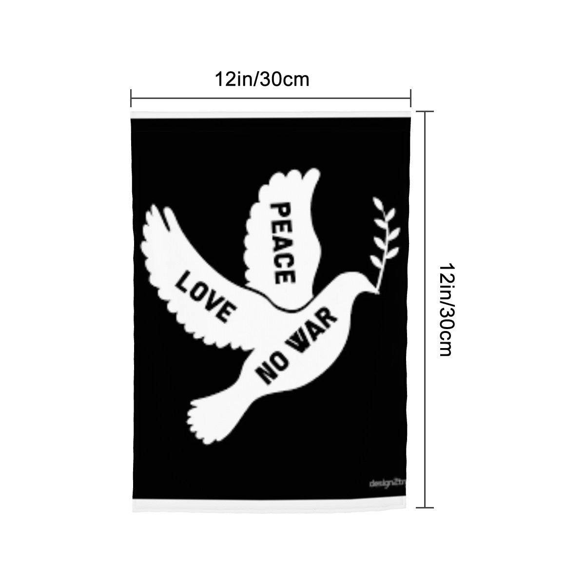 Love Peace No War Dove garden flag