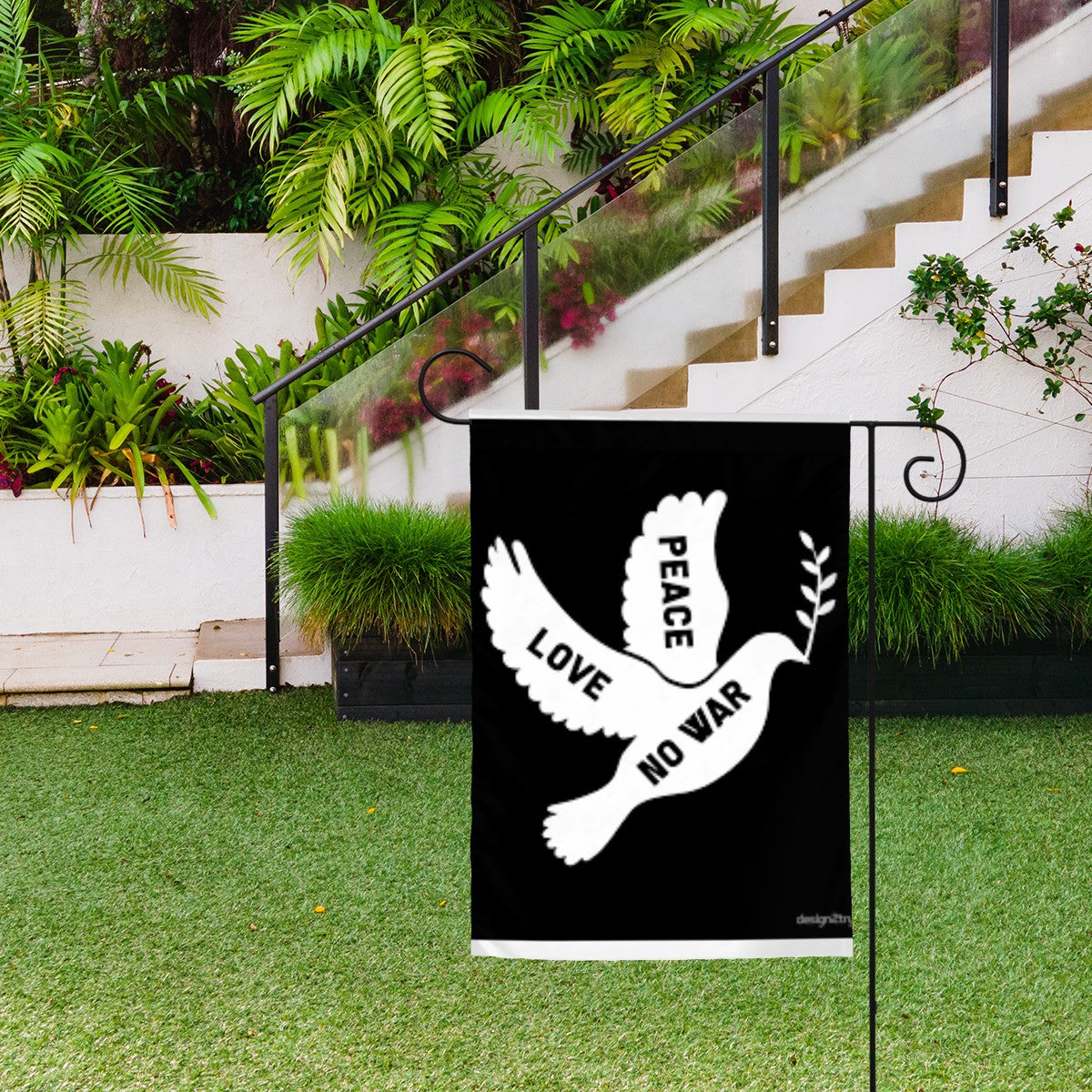 Love Peace No War Dove garden flag