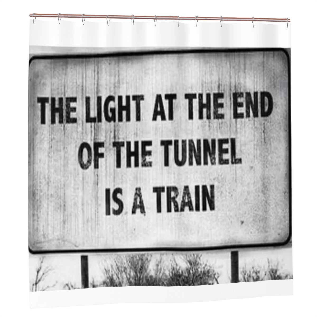 The light is a Train Shower Curtain