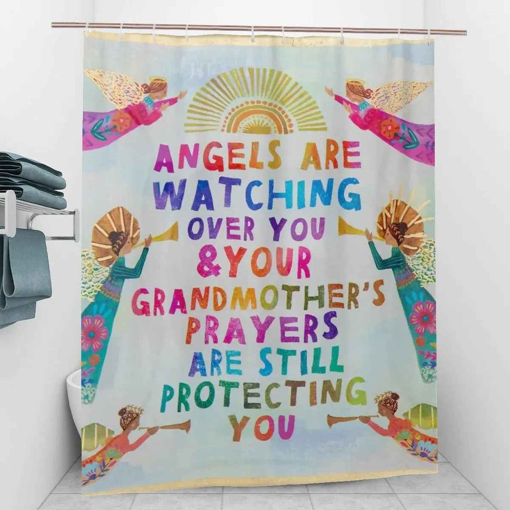 Angels are watching over you Shower Curtain