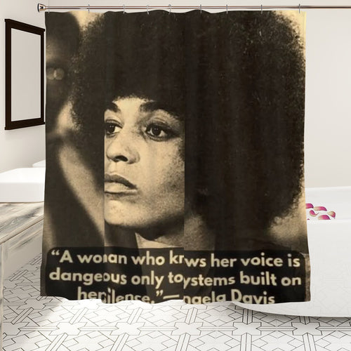 Angela Davis "Knows Her Voice" Portrait Shower Curtain