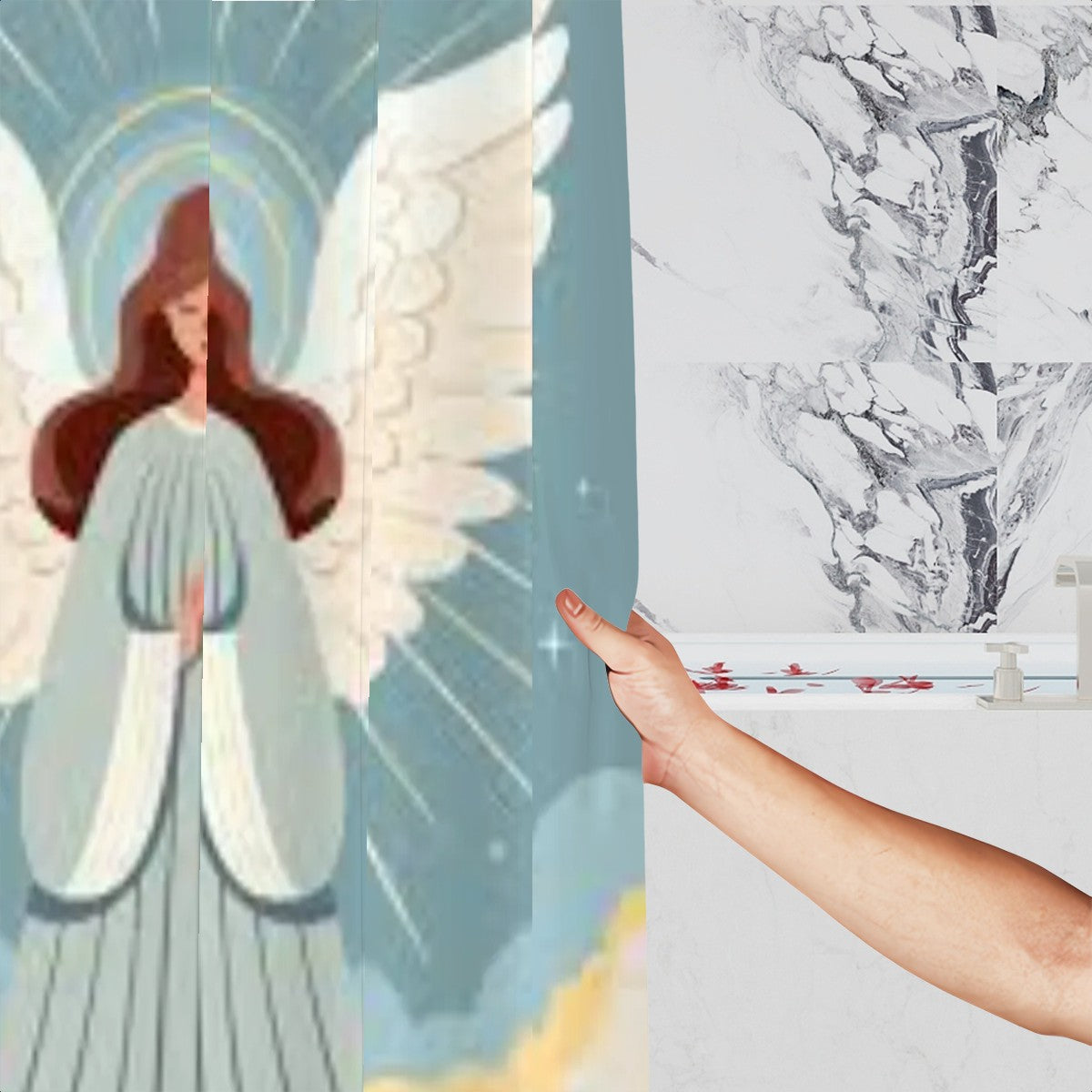 Praying Angel Shower Curtain