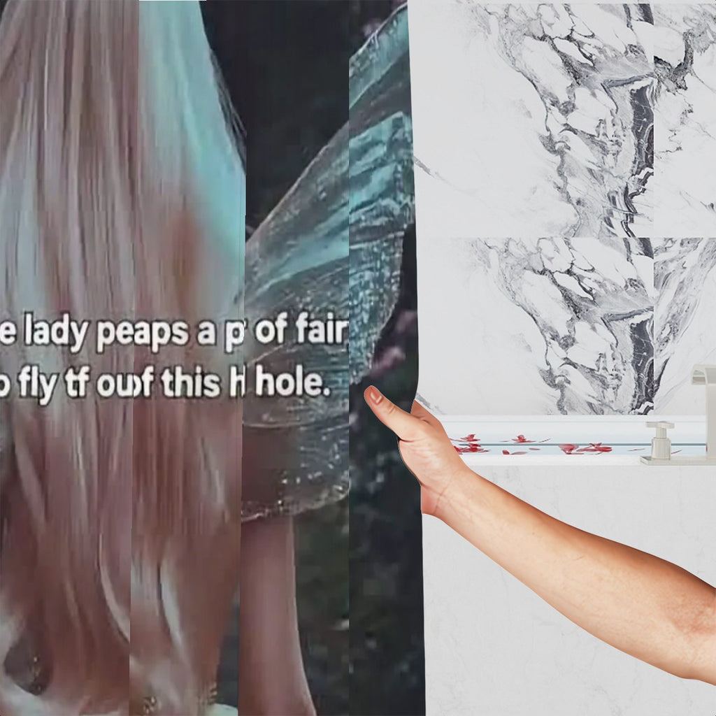 Fairycore "Fairy Wings" Whimsical Shower Curtain