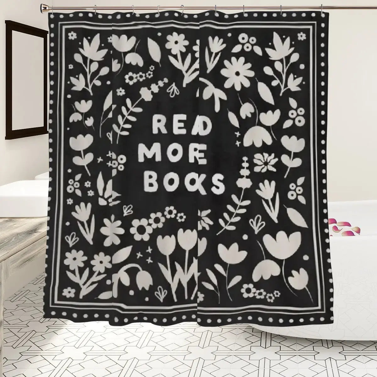 Read More Books Shower Curtain Sandy Beach