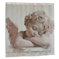 Sleeping Cherub Shower Curtain | Angel Fresco Art