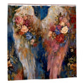 Painterly Floral Angel Wings Shower Curtain