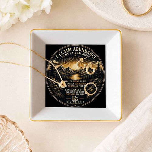 Gold Trim Jewelry Dish abundance