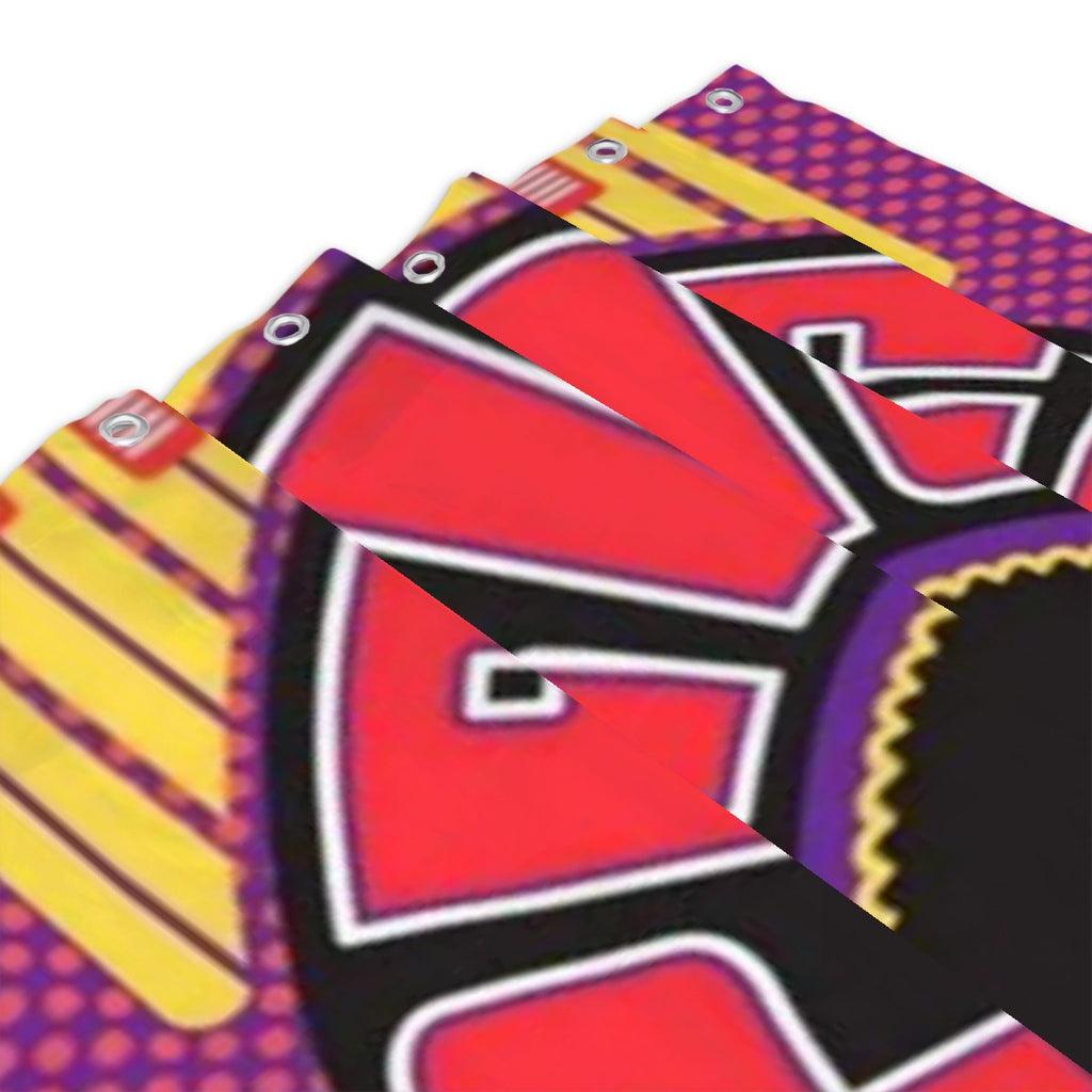 Prince Retro Portrait Shower Curtain