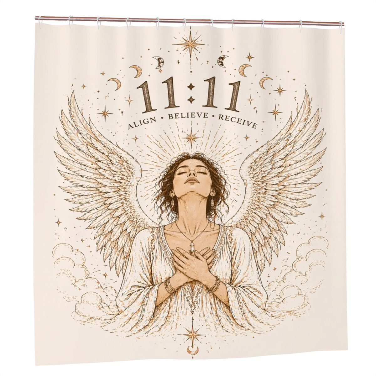 Sandy Beach bathroom decor shower curtain with a scenic beach design, adds coastal style to your shower area.