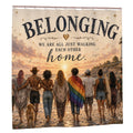 "Belonging" Coastal Sunset Shower Curtain