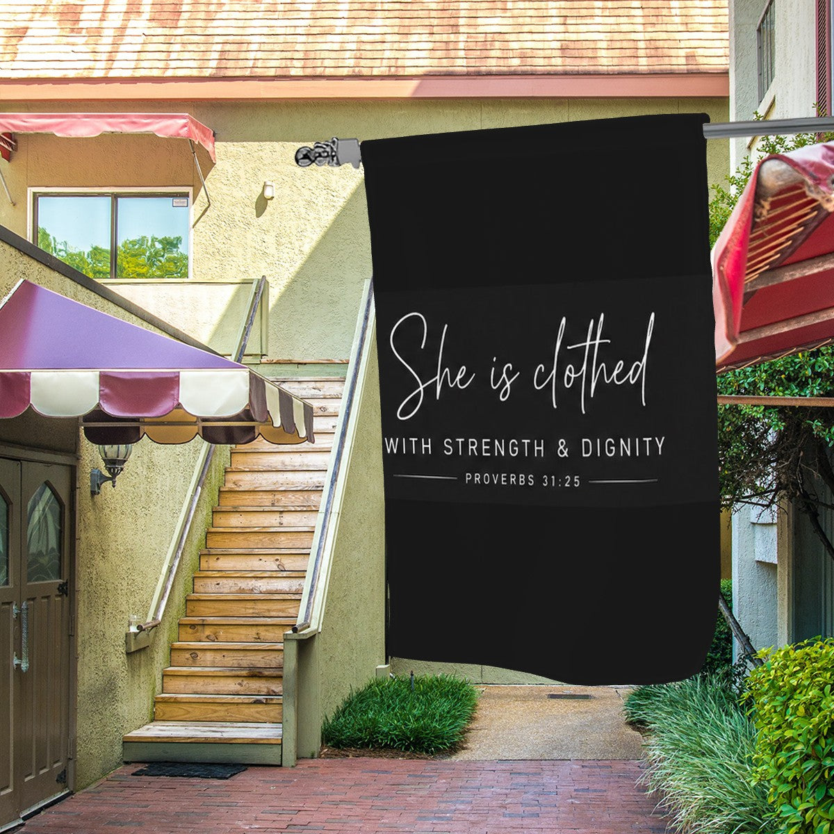 Colorful outdoor garden flag by Sandy Beach featuring vibrant yard decoration for garden decor.