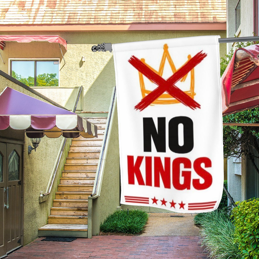 No Kings crown graphic Garden Flag