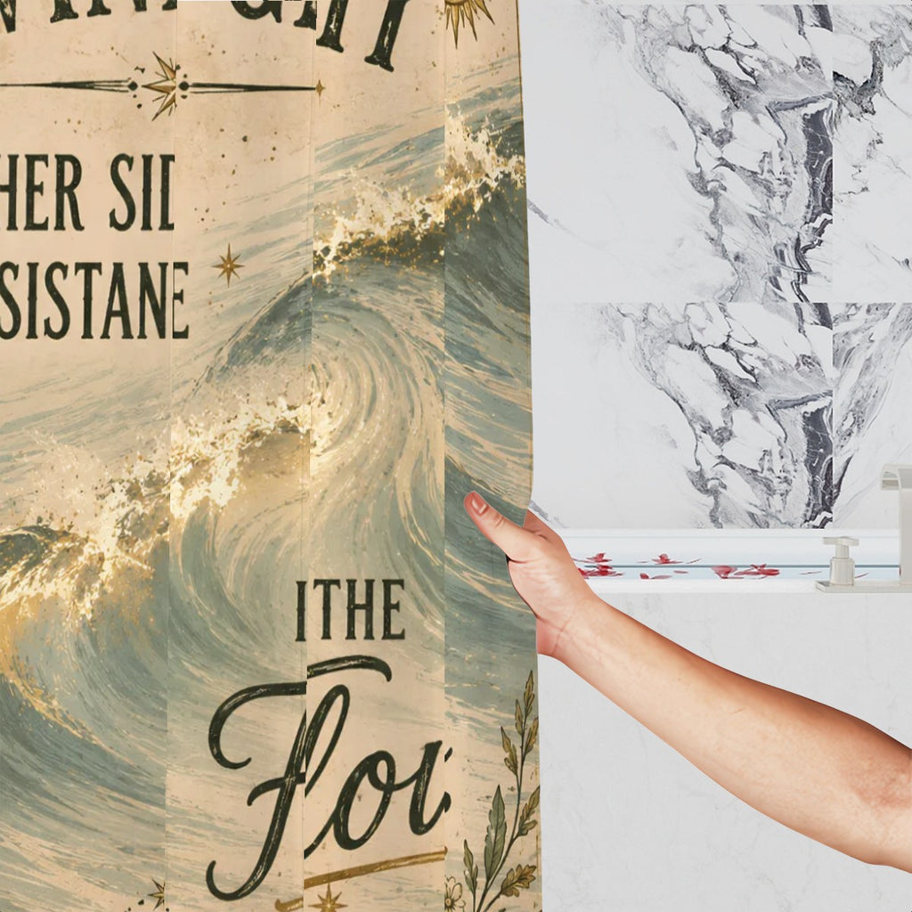 Divine Grit Flow Shower Curtain - 72" x 72" Inspirational Nature Art
