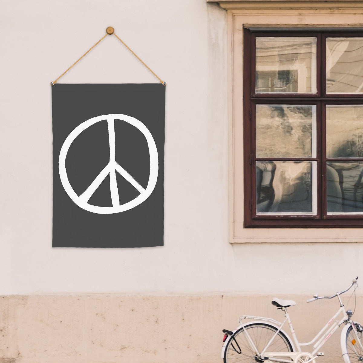 Peace Symbol Garden Flag