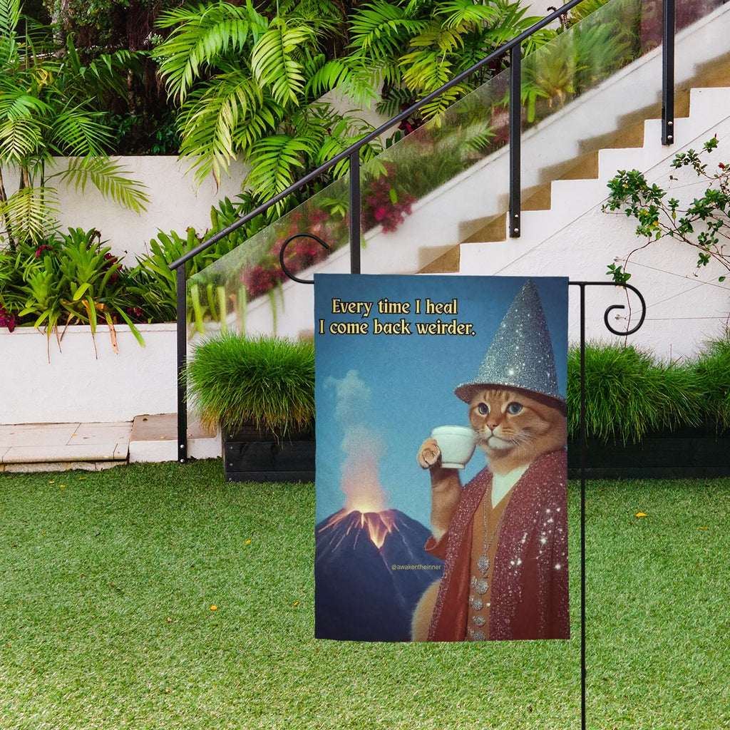 Wizard Cat with Tea Garden Flag