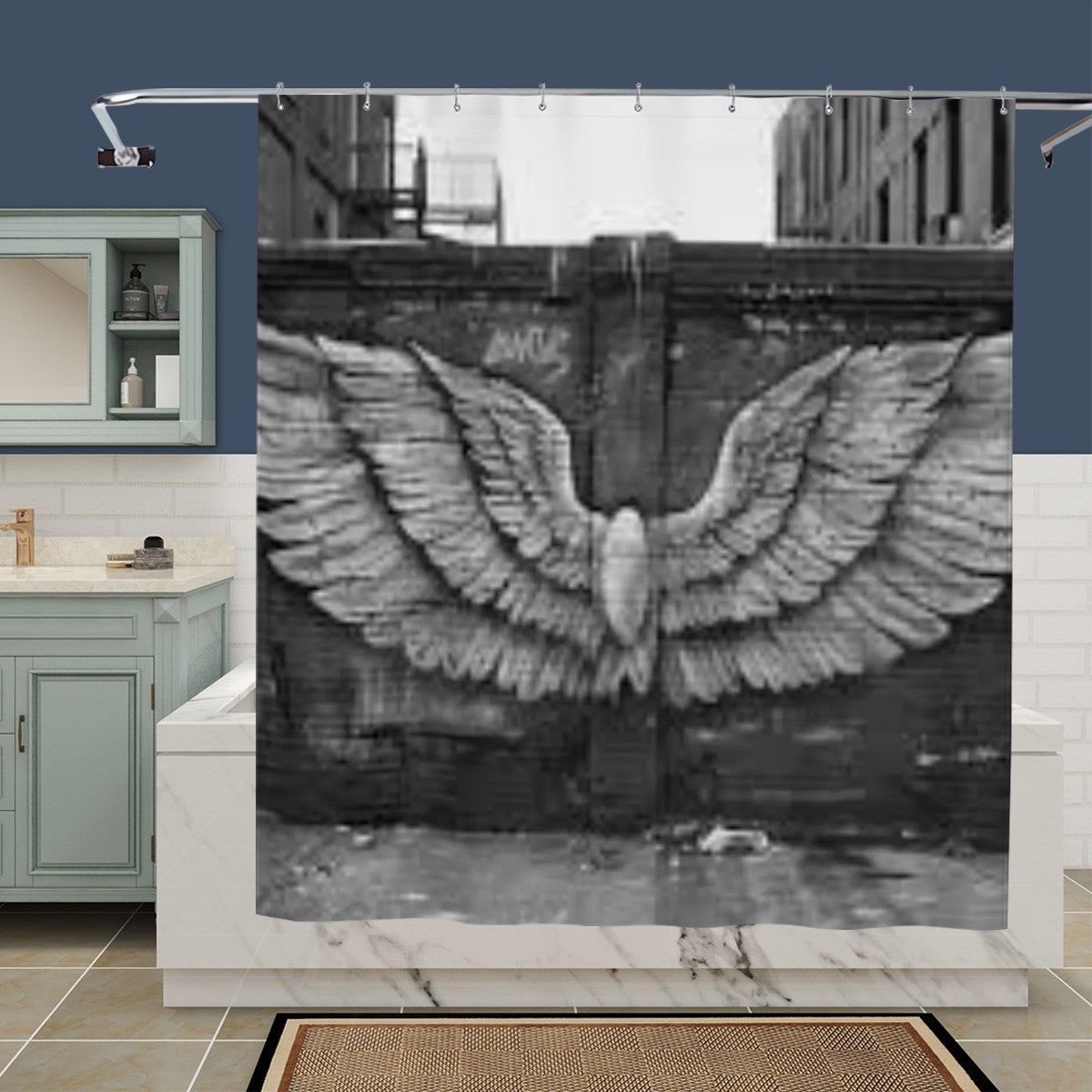 Wings Mural Shower Curtain