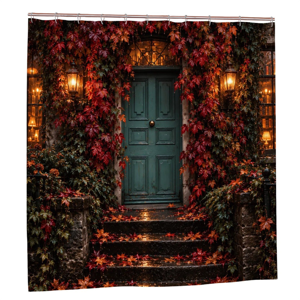 Autumn Doorway Shower Curtain - 72" x 72" Fall Foliage Archway Print