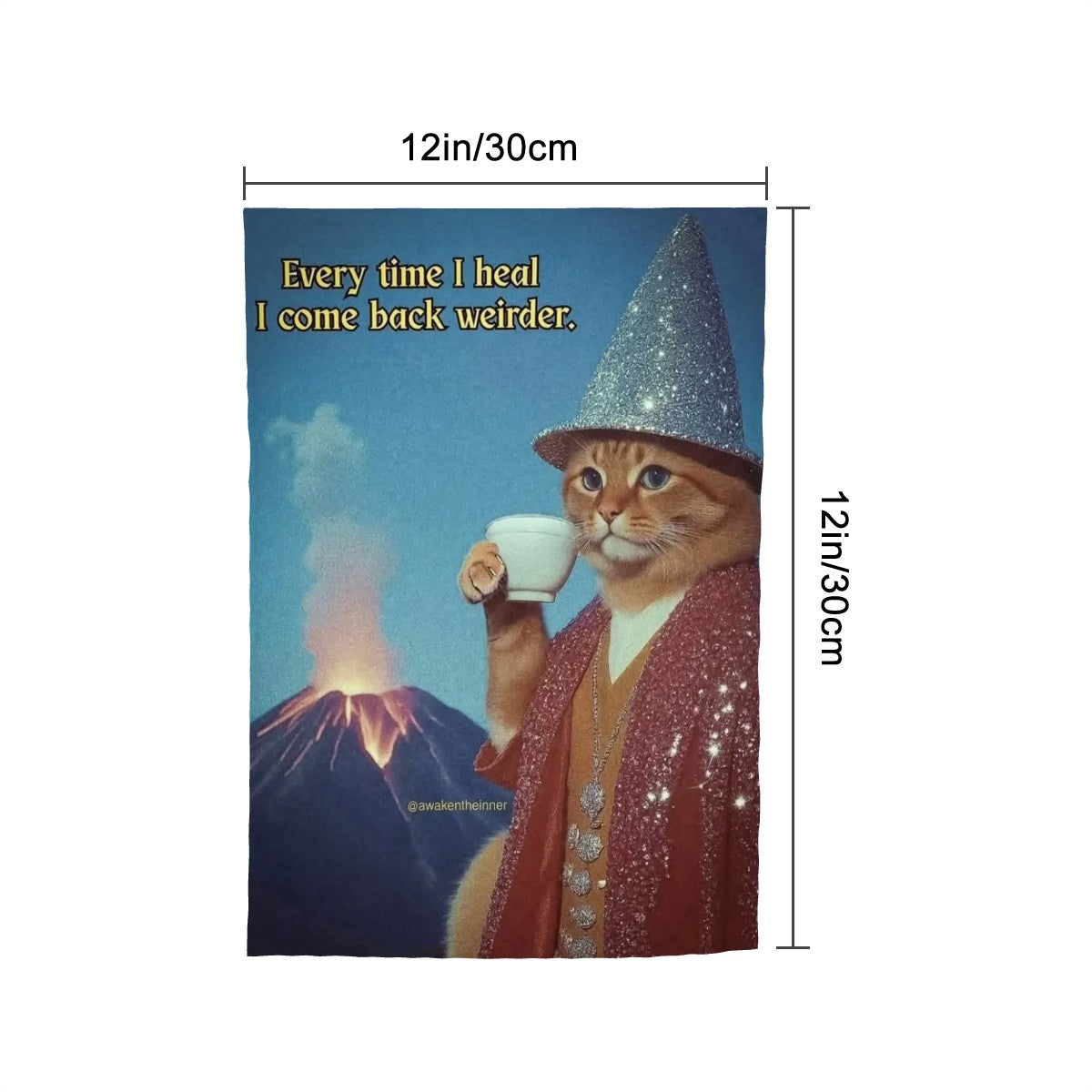 Wizard Cat with Tea Garden Flag