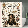 "Don't Be a Lady, Be a Legend" Stevie Nicks Shower Curtain | Boho Celestial Bathroom Decor