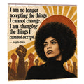 Angela Davis Portrait Shower Curtain - 72" x 72" Activist Art Bathroom Decor