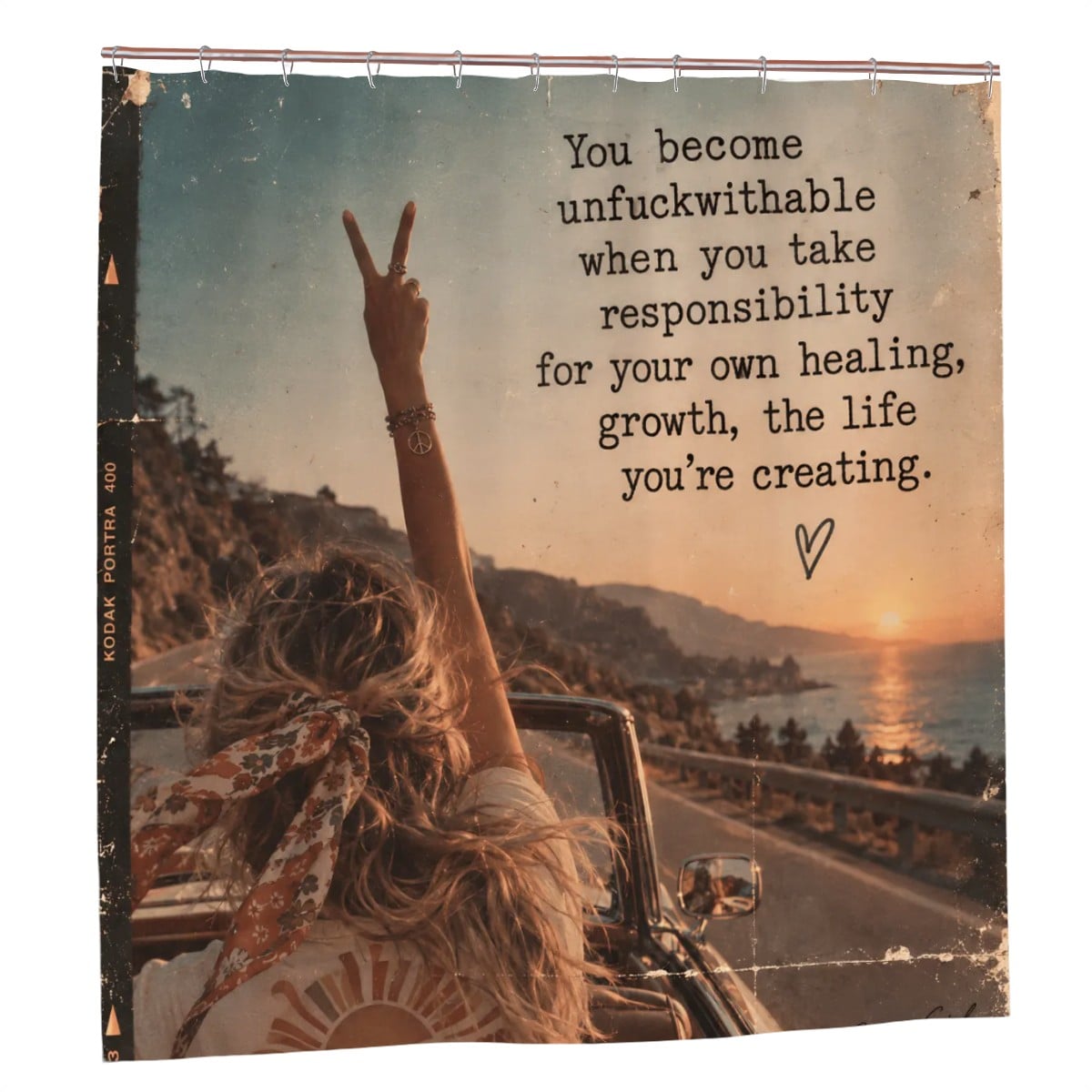 Unfuckwithable Shower Curtain - 72" x 72" Funny Motivational Bathroom Decor