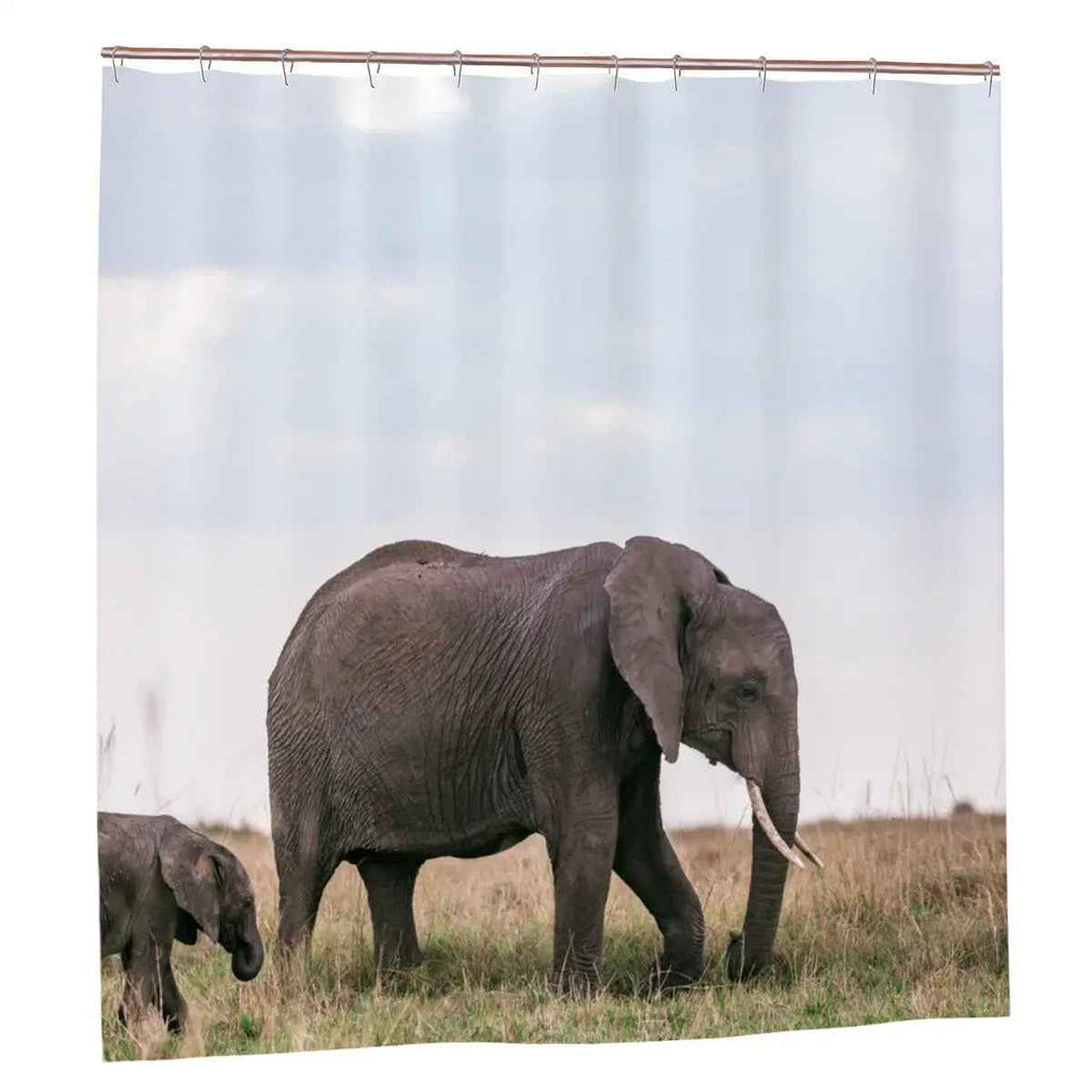 Elephant Family Shower Curtain