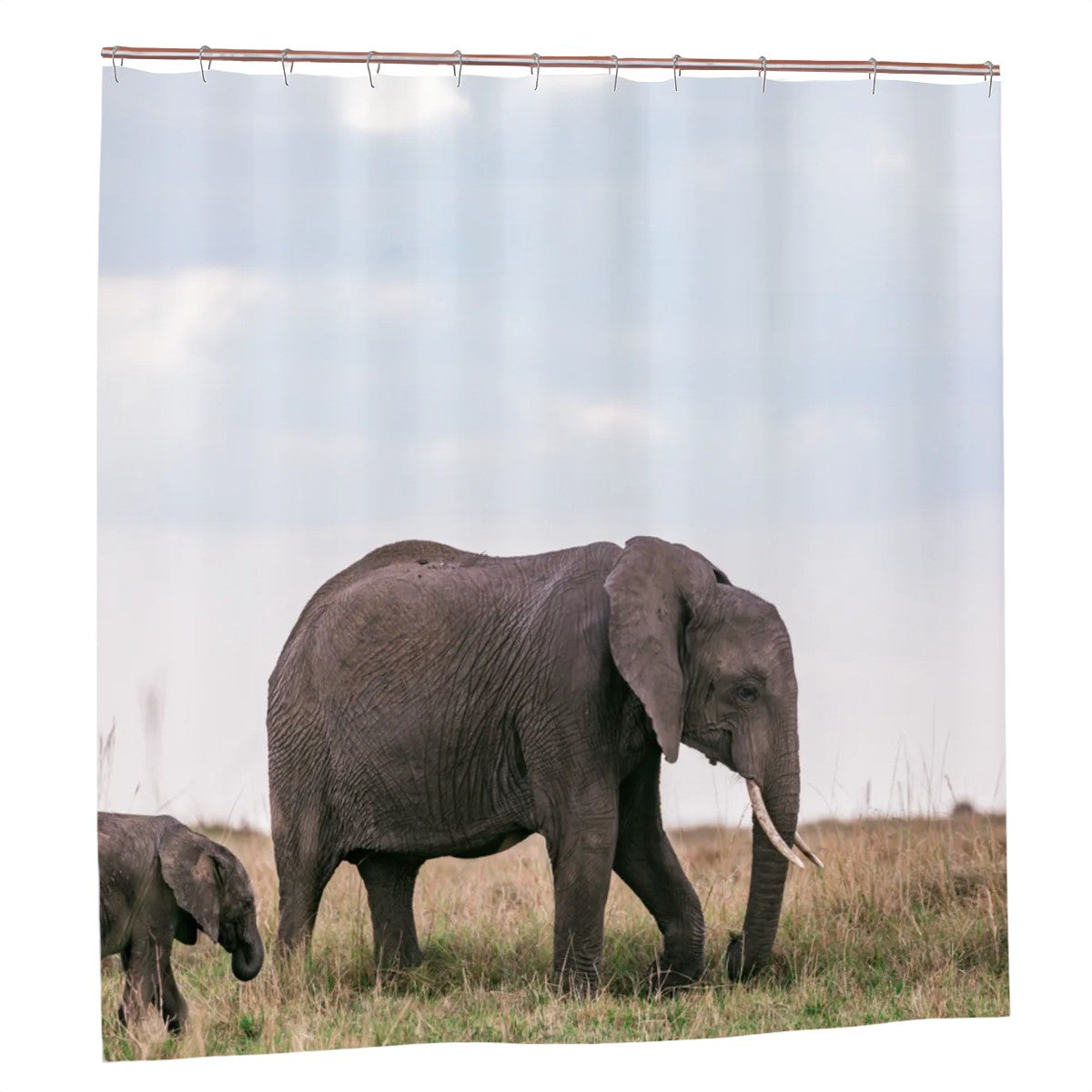 Elephant Family Shower Curtain