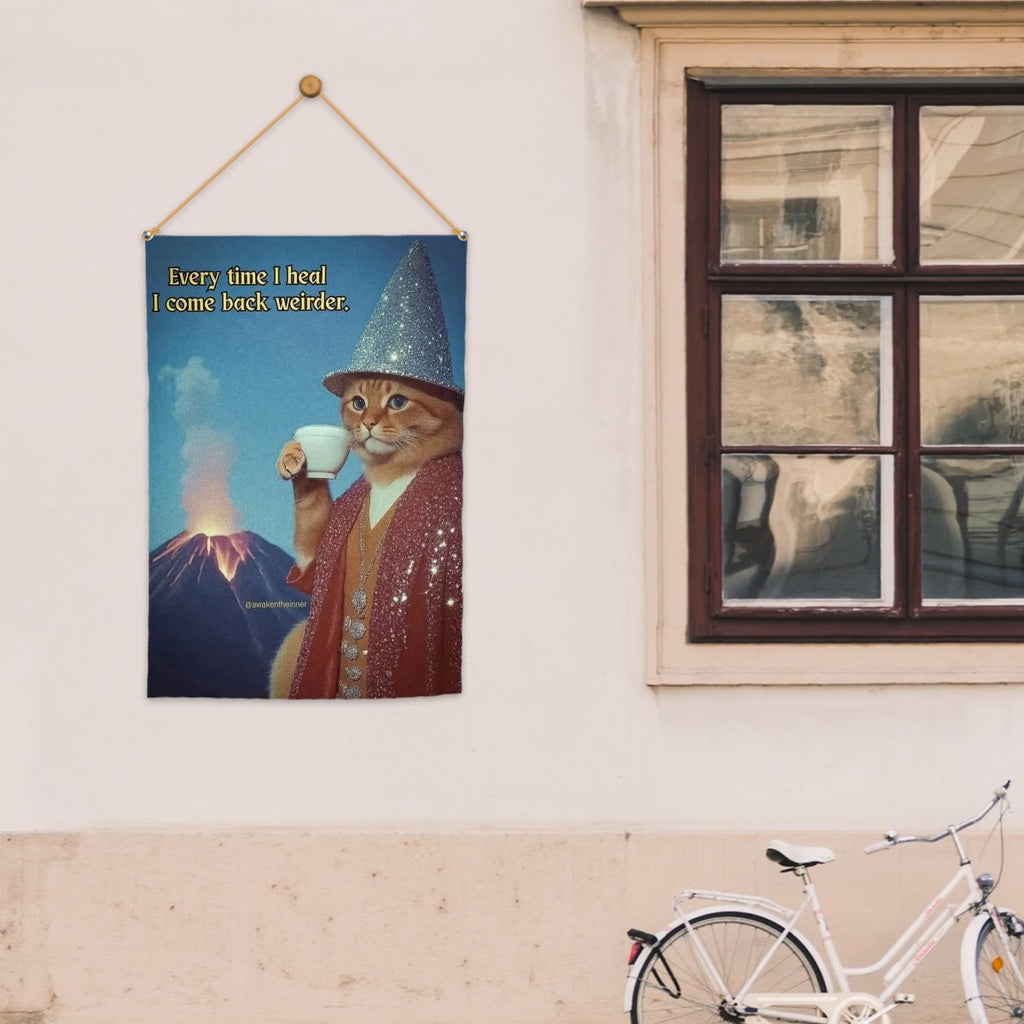 Wizard Cat with Tea Garden Flag