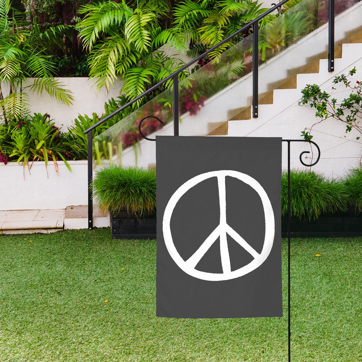 Peace Symbol Garden Flag