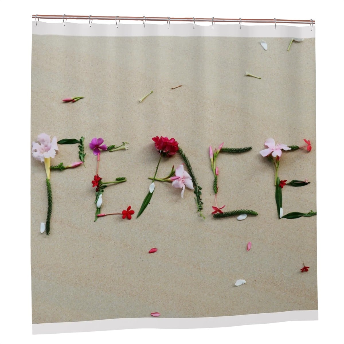 Flower Petal "Peace" Shower Curtain