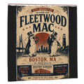 Vintage Fleetwood Mac concert poster shower curtain featuring singing penguins in Boston.