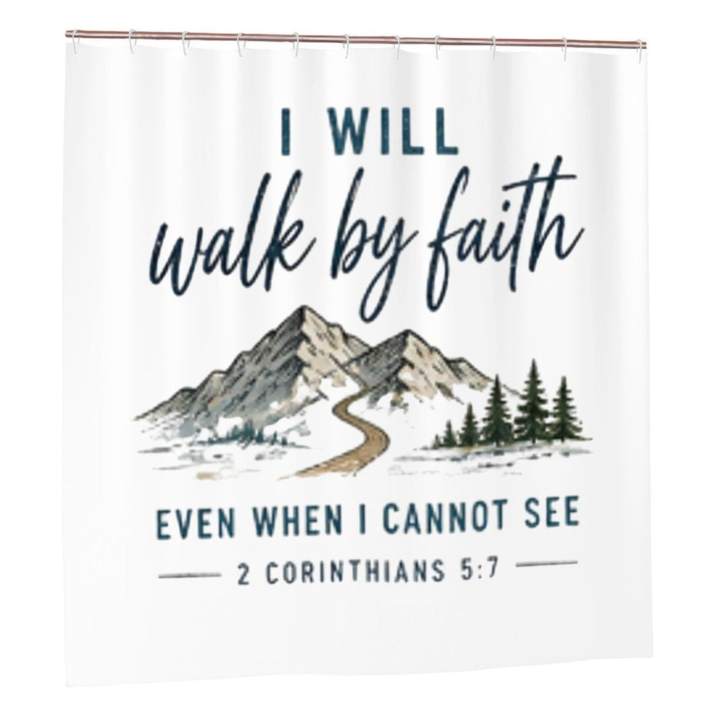 Sandy Beach bathroom decor shower curtain with ocean-themed design, featuring blue waves and sandy shore imagery.