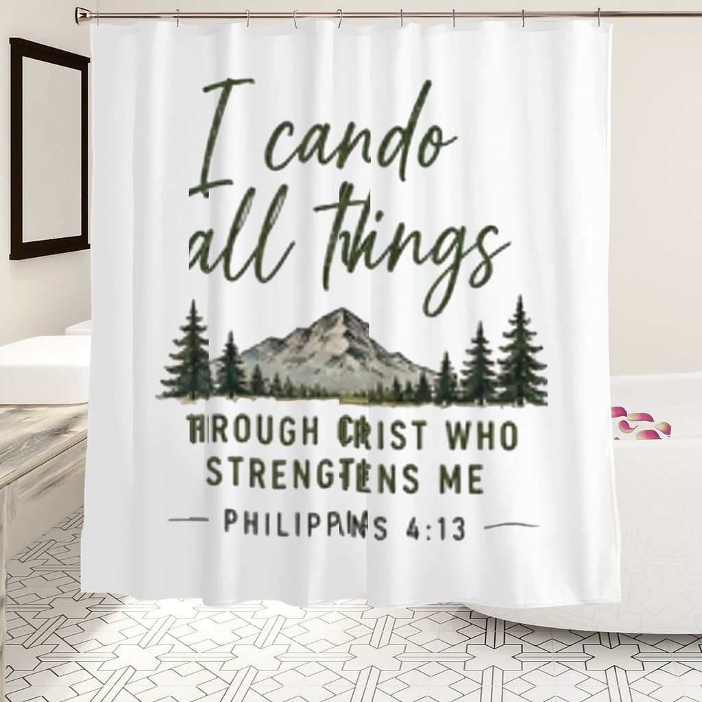 Sandy Beach bathroom decor shower curtain featuring a relaxing beach scene with waves and sandy shores.
