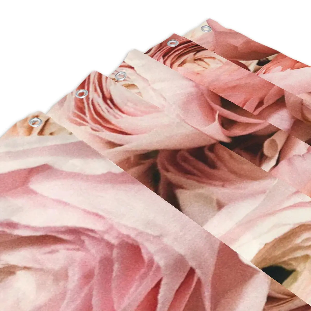 Pink Ranunculus Floral Shower Curtain Sandy Beach