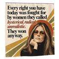Gloria Steinem Portrait Shower Curtain - 72" x 72" Feminist Art Bathroom Decor
