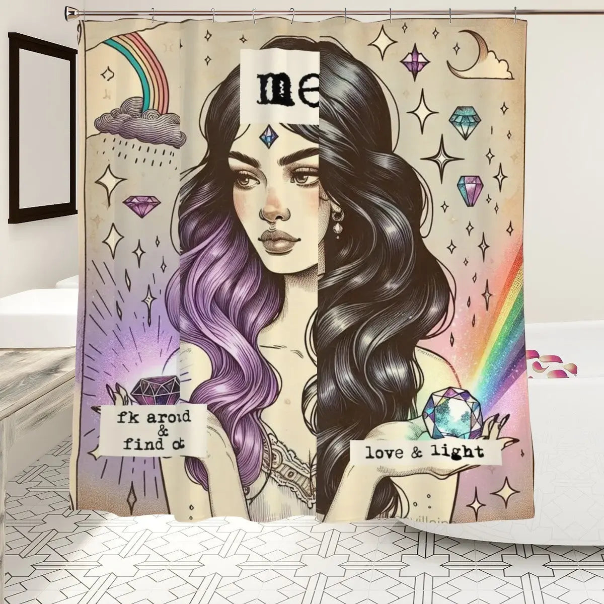 Self portrait witch Shower Curtain Sandy Beach