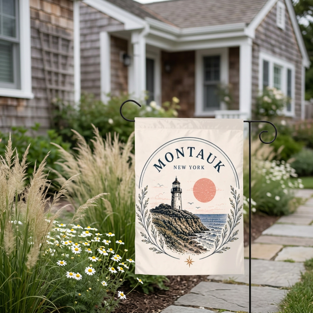 Montauk garden flag cottage garden mockup
